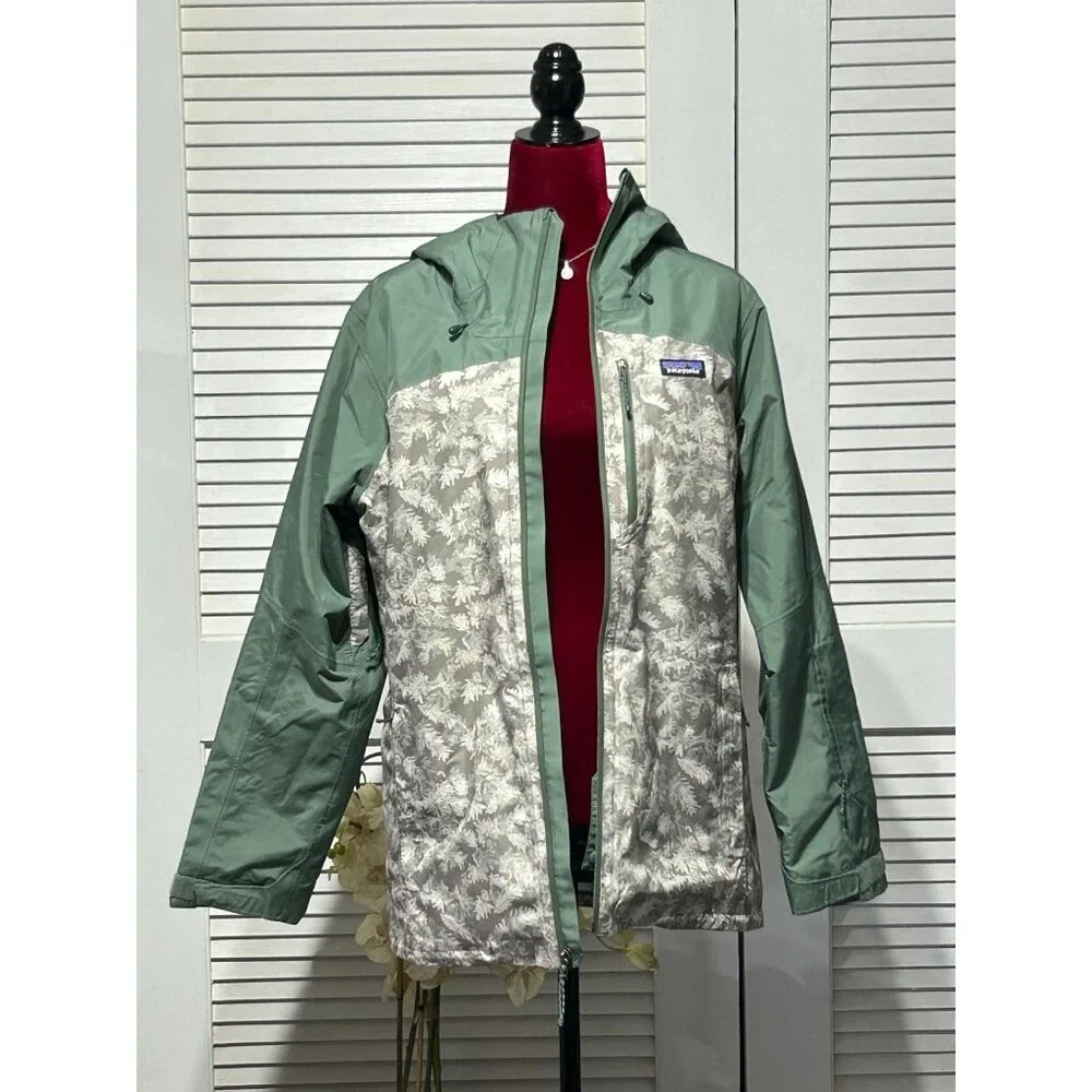 Patagonia Womens Hemlock Green Insulated Powder Town Jacket Snowboard Sz M 3049 - Picture 6 of 14